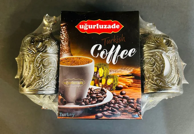 Set de cafea turcească cu cești argintii